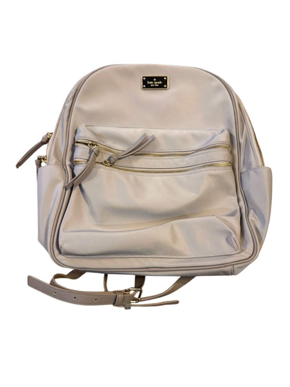 Kate Spade Neutral lavender Nylon Backpack with Front Zips